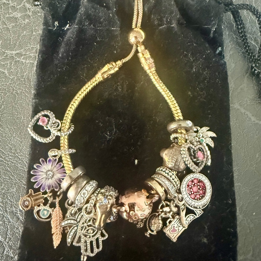 Gold and Silver Charm Bracelet - Picture 3 of 3